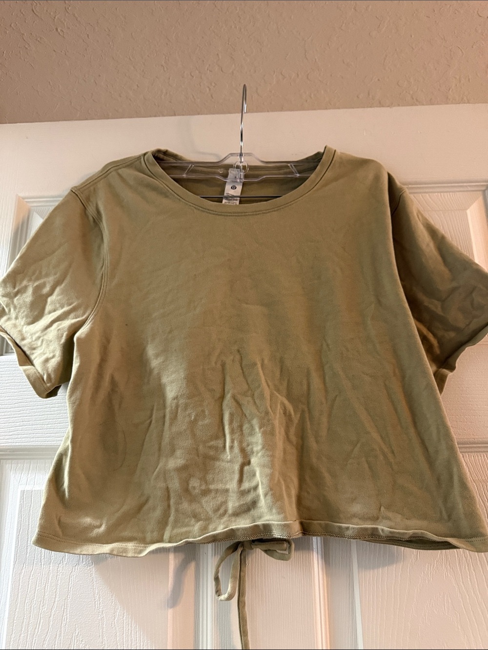 lululemon athletica Olive Drawstring Crop Top
